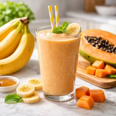 Banana papaya smoothie