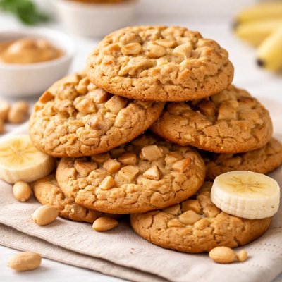 Banana peanut butter cookies