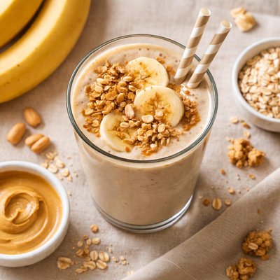 Banana peanut butter smoothie