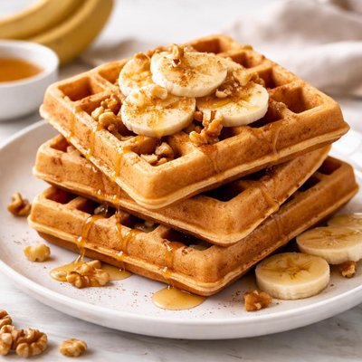Banana protein waffle