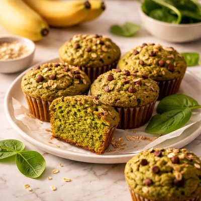 Banana spinach blender muffin