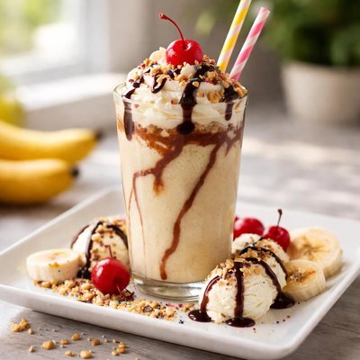 Banana split shake