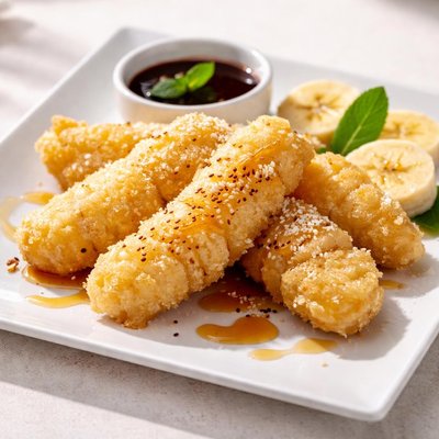 Banana tempura