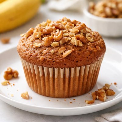 Banana walnut muffin
