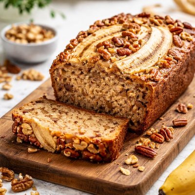 Banana walnut pecan loaf