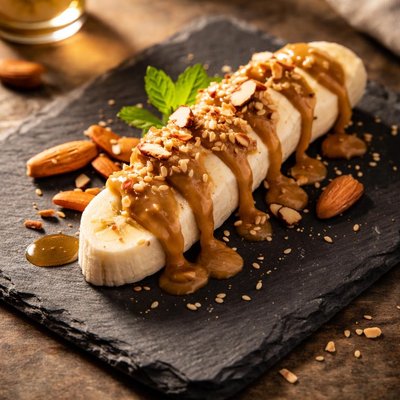 Banana with almond butter