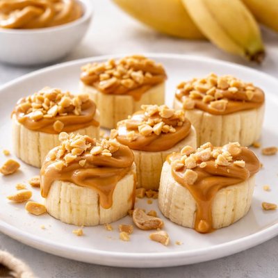 Banana with peanut butter
