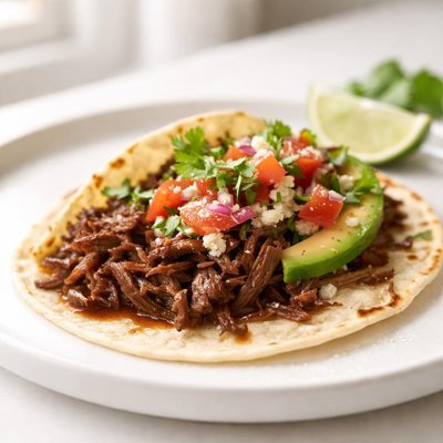 Barbacoa soft taco