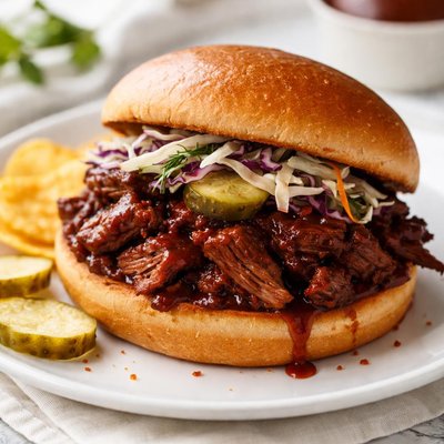 Barbecue beef sandwich