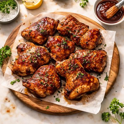 Barbecue boneless skinless chicken thigh