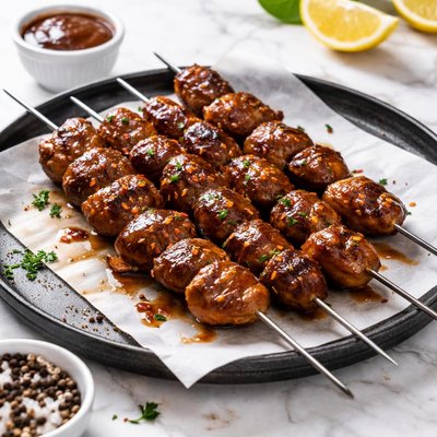 Barbecue chicken hearts