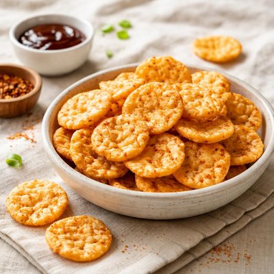 Barbecue peckish rice crackers