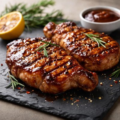 Barbecue pork chops