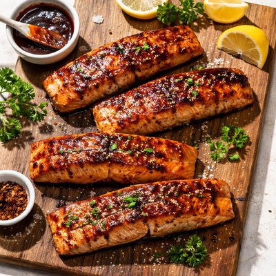 Barbecue salmon