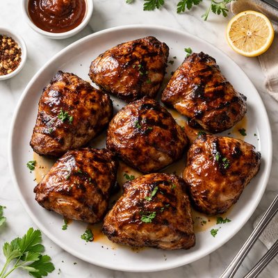 Barbeque chicken thigh