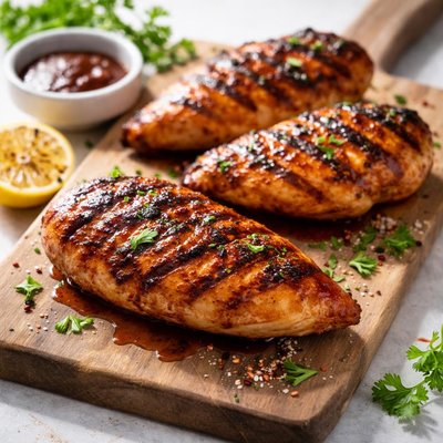 Barbequed chicken breast