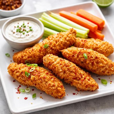 Bare spicy chicken strips
