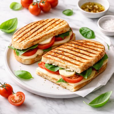 Basil and tomato panini