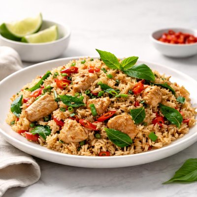 Basil chicken fried rice