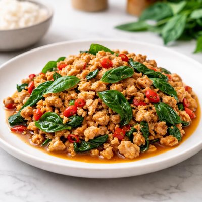 Basil minced chicken