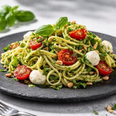 Basil pesto noodle salad woolies