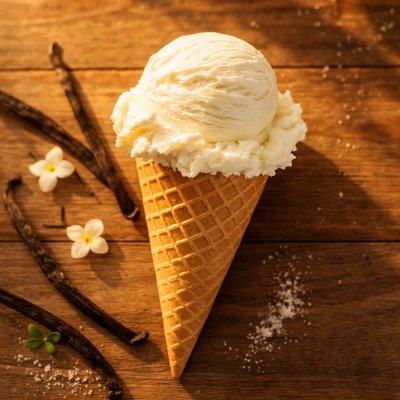 Baskin robins vanilla ice cream cone