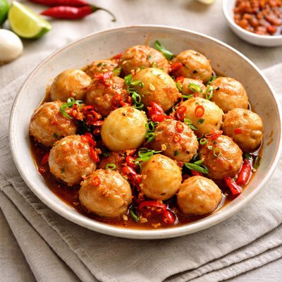 Baso telor tumis pedas