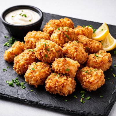 Battered chicken bites