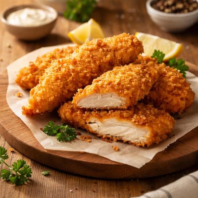 Battered chicken filet