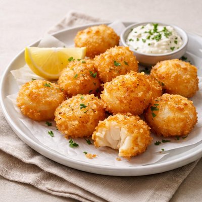 Battered scallops