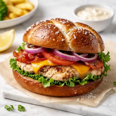 Bavarian bun with chicken