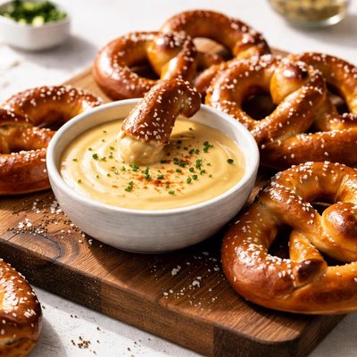 Bavarian pretzel beer cheese