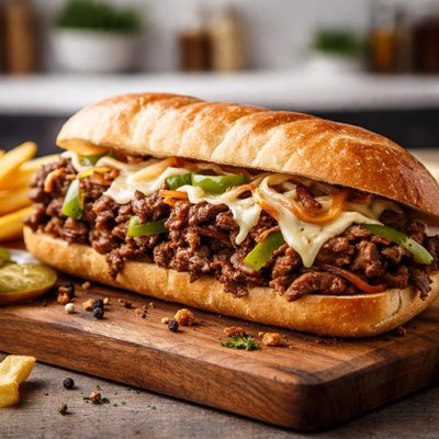 Bay leaf philly cheese stake