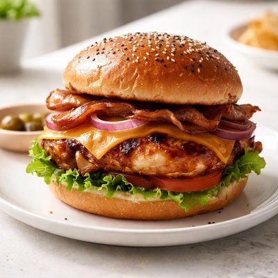 Bbq chicken burger