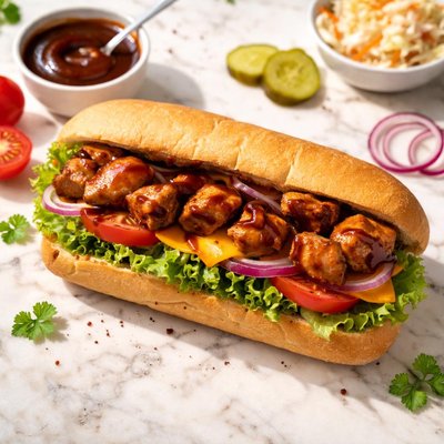 Bbq chicken sub