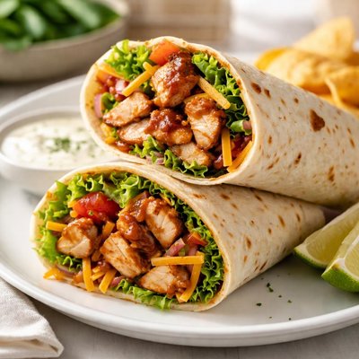 Bbq chicken wrap