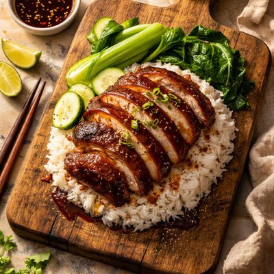 Bbq duck rice