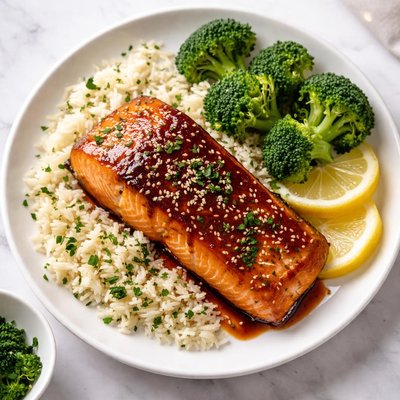 Bbq glazed salmon