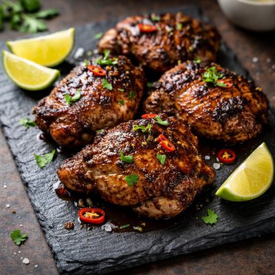 Bbq jerk chicken thigh