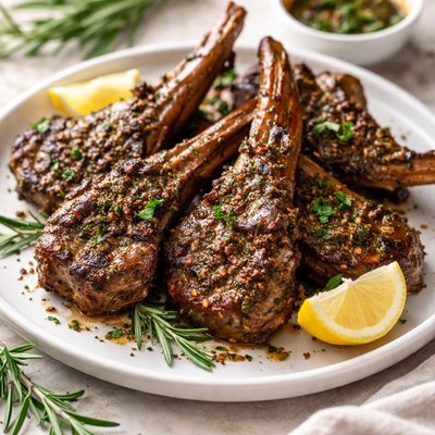 Bbq lamb in marinade