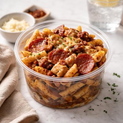 Bbq meat feast pasta pot