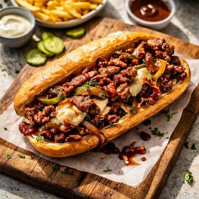 Bbq philly cheesesteak
