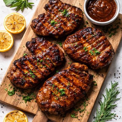 Bbq pork steaks