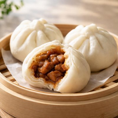 Bbq pork steam bun