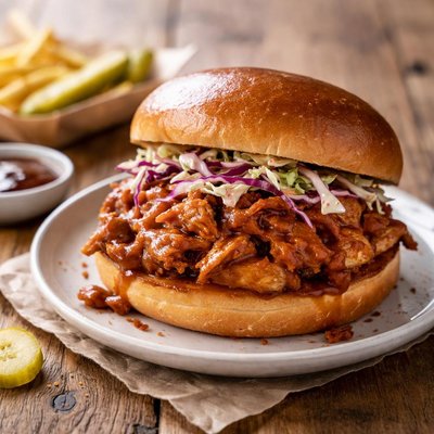 Bbq pulled chicken sandwich