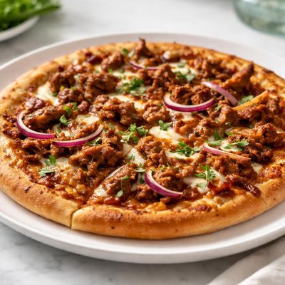 Bbq pulled pork pizza