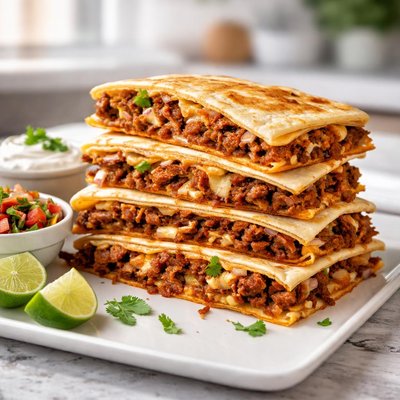 Bbq pulled pork quesadilla