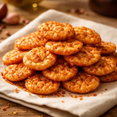 Bbq rice crackers