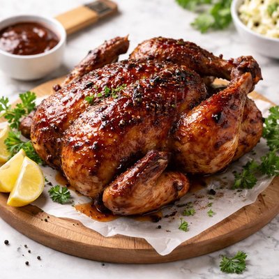 Bbq rotisserie chicken
