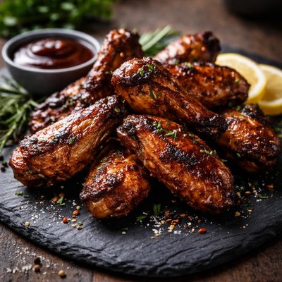 Bbq whole chicken wing